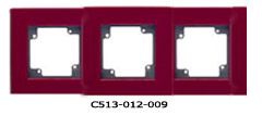 Гуси-Электрик С513-012-009 Рамка трехместная (темно-серая платформа), цвет бордо