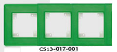 Гуси-Электрик С513-017-001 Рамка трехместная (белая платформа), цвет зеленый