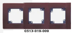 Гуси-Электрик С513-019-009 Рамка трехместная (темно-серая платформа), цвет бургунди