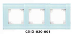 Гуси-Электрик С513-030-001 Рамка трехместная (белая платформа), стекло