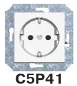 Гуси-Электрик С5Р41-001 Механизм розетки с БЗК, с ЗП, 16А/250V, цвет белый