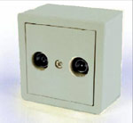 Гуси-Электрик С9A1-004 Розетка телевизионная для открытой проводки, цвет мат.серебро