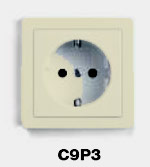 Гуси-Электрик С9P3-003 Розетка с БЗК для открытой проводки, 16 А, 250 V, цвет бежевый