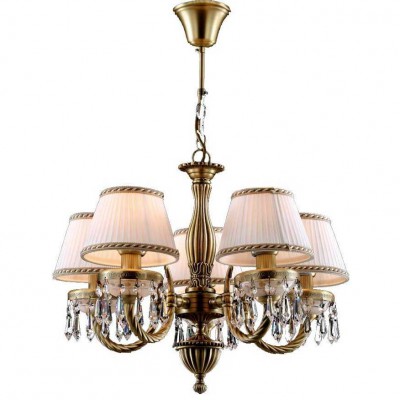 Люстра Maytoni CL1028-05-R Classic 7 Люстра Maytoni CL1028-05-R Classic 7Подвесные<br>Качественные и красивые светильники – залог неповторимости любого дома. Продукция компании Maytoni поможет Вам создать интерьер, которым еще долго будут восхищаться Ваши родственники и друзья. Особое внимание следует обратить на люстру подвесную Maytoni Royal Classic CL1028-05-R. Фото не передает того ощущения уюта, которое вызывает это подвесная люстра. Конструкция состоит из основания цвета «брасс» и пяти плафонов из гофрированной белоснежной ткани, инкрустированных декоративным шнуром. Дополнительным украшением люстры служат подвески из хрусталя. Подвесные люстры фирмы Майтони – это изделия превосходного качества по отличным ценам. Стоимость продукции этой фирмы позволяет купить ее каждому.<br><br>Установка на натяжной потолок: Да<br>S освещ. до, м2: 20<br>Крепление: Крюк<br>Тип товара: Люстра<br>Скидка, %: 7<br>Тип лампы: накаливания / энергосбережения / LED-светодиодная<br>Тип цоколя: E14<br>Количество ламп: 5<br>MAX мощность ламп, Вт: 60<br>Диаметр, мм мм: 520<br>Длина цепи/провода, мм: 330<br>Высота, мм: 360<br>Цвет арматуры: бронзовый
