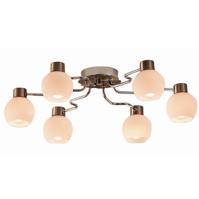 Citilux Отто CL121161 Люстра Citilux Отто CL121161 ЛюстраПотолочные<br>Также рекомендуем посмотреть другие люстры из серии Отто. Люстры компании CITILUX из серии Отто - отличный выбор для вашего интерьера.<br><br>Установка на натяжной потолок: Ограничено<br>S освещ. до, м2: 24<br>Крепление: Планка<br>Тип лампы: накаливания / энергосбережения / LED-светодиодная<br>Тип цоколя: E14<br>Количество ламп: 6<br>MAX мощность ламп, Вт: 60<br>Диаметр, мм мм: 640<br>Размеры: Диаметр 64см, Высота 16см, Выдувное молочнобелое стекло<br>Высота, мм: 160<br>Поверхность арматуры: глянцевый, матовый<br>Цвет арматуры: серебристый