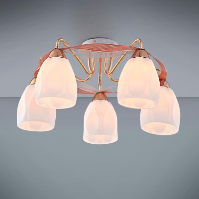 Citilux CL167151 Люстра Citilux CL167151 ЛюстраПотолочные<br>Компания «Светодом» предлагает широкий ассортимент люстр от известных производителей. Представленные в нашем каталоге товары выполнены из современных материалов и обладают отличным качеством. Благодаря широкому ассортименту Вы сможете найти у нас люстру под любой интерьер. Мы предлагаем как классические варианты, так и современные модели, отличающиеся лаконичностью и простотой форм. Стильная люстра Citilux CL167151 станет украшением любого дома. Эта модель от известного производителя не оставит равнодушным ценителей красивых и оригинальных предметов интерьера. Люстра Citilux CL167151 обеспечит равномерное распределение света по всей комнате. При выборе обратите внимание на характеристики, позволяющие приобрести наиболее подходящую модель. Купить понравившуюся люстру по доступной цене Вы можете в интернет-магазине «Светодом».<br><br>Установка на натяжной потолок: Да<br>S освещ. до, м2: 25<br>Крепление: Планка<br>Тип лампы: накаливания / энергосбережения / LED-светодиодная<br>Тип цоколя: E27<br>Количество ламп: 5<br>MAX мощность ламп, Вт: 75<br>Диаметр, мм мм: 560<br>Размеры: Диаметр 56см, Высота 25см, Белое выдувное стекло<br>Высота, мм: 250<br>Поверхность арматуры: глянцевый, матовый<br>Цвет арматуры: белый, золотой