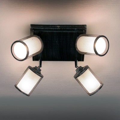 Citilux Робин CL535541 Светильник настенно-потолочный Citilux Робин CL535541 Светильник настенно-потолочныйПоворотные<br>Компания «Светодом» предлагает широкий ассортимент люстр от известных производителей. Представленные в нашем каталоге товары выполнены из современных материалов и обладают отличным качеством. Благодаря широкому ассортименту Вы сможете найти у нас люстру под любой интерьер. Мы предлагаем как классические варианты, так и современные модели, отличающиеся лаконичностью и простотой форм. Стильная люстра Citilux CL535541 станет украшением любого дома. Эта модель от известного производителя не оставит равнодушным ценителей красивых и оригинальных предметов интерьера. Люстра Citilux CL535541 обеспечит равномерное распределение света по всей комнате. При выборе обратите внимание на характеристики, позволяющие приобрести наиболее подходящую модель. Купить понравившуюся люстру по доступной цене Вы можете в интернет-магазине «Светодом».<br><br>Установка на натяжной потолок: Ограничено<br>S освещ. до, м2: 12<br>Крепление: Планка<br>Тип лампы: Накаливания / энергосбережения / светодиодная<br>Тип цоколя: E14<br>Количество ламп: 4<br>Ширина, мм: 240<br>MAX мощность ламп, Вт: 60<br>Длина, мм: 240<br>Высота, мм: 140<br>Цвет арматуры: черный