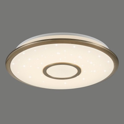 Citilux СтарЛайт CL70343R Светильник с пультом Citilux СтарЛайт CL70343R Светильник с пультомКруглые<br>Компания «Светодом» предлагает широкий ассортимент люстр от известных производителей. Представленные в нашем каталоге товары выполнены из современных материалов и обладают отличным качеством. Благодаря широкому ассортименту Вы сможете найти у нас люстру под любой интерьер. Мы предлагаем как классические варианты, так и современные модели, отличающиеся лаконичностью и простотой форм. <br>Стильная люстра Citilux CL70343R станет украшением любого дома. Эта модель от известного производителя не оставит равнодушным ценителей красивых и оригинальных предметов интерьера. Люстра Citilux CL70343R обеспечит равномерное распределение света по всей комнате. При выборе обратите внимание на характеристики, позволяющие приобрести наиболее подходящую модель. <br>Купить понравившуюся люстру по доступной цене Вы можете в интернет-магазине «Светодом».<br><br>Установка на натяжной потолок: Да<br>S освещ. до, м2: 20<br>Крепление: Планка<br>Цветовая t, К: 3000 - 4500<br>Тип лампы: LED<br>Тип цоколя: LED<br>MAX мощность ламп, Вт: 40<br>Диаметр, мм мм: 465<br>Высота, мм: 75<br>Общая мощность, Вт: 40W светодиодов = 400W накаливания