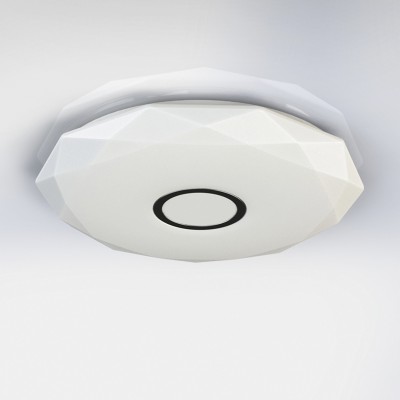 CL71360R Диамант LED Светильник с пультом CL71360R Диамант LED Светильник с пультомПотолочные<br>Диаметр 51.5 см, Высота 7.5 см, светодиодный светильник с управлением с пульта и выключателя, регулировка яркости и цветовой температуры в широких пределах, функция ночника, красивейший эффект хрустального света.<br><br>S освещ. до, м2: 24<br>Цветовая t, К: 3000 - 4500<br>Тип лампы: LED<br>Тип цоколя: LED<br>MAX мощность ламп, Вт: 60<br>Диаметр, мм мм: 515<br>Высота, мм: 75