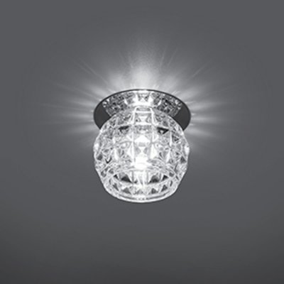 Светильник Gauss Crystal CR018, G9 Светильник Gauss Crystal CR018, G9Декоративные<br>Встраиваемые светильники – популярное осветительное оборудование, которое можно использовать в качестве основного источника или в дополнение к люстре. Они позволяют создать нужную атмосферу атмосферу и привнести в интерьер уют и комфорт. Интернет-магазин «Светодом» предлагает стильный встраиваемый светильник Gauss Crystal CR018. Данная модель достаточно универсальна, поэтому подойдет практически под любой интерьер. Перед покупкой не забудьте ознакомиться с техническими параметрами, чтобы узнать тип цоколя, площадь освещения и другие важные характеристики. Приобрести встраиваемый светильник Gauss Crystal CR018 в нашем онлайн-магазине Вы можете либо с помощью «Корзины», либо по контактным номерам. Мы развозим заказы по Москве, Екатеринбургу и остальным российским городам.<br><br>S освещ. до, м2: 3<br>Тип лампы: галогенная<br>Тип цоколя: G9<br>Количество ламп: 1<br>MAX мощность ламп, Вт: 50<br>Диаметр, мм мм: 80<br>Диаметр врезного отверстия, мм: 50<br>Высота, мм: 85<br>Цвет арматуры: серебристый