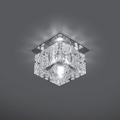 Светильник Gauss Crystal CR025, G9 Светильник Gauss Crystal CR025, G9Декоративные<br>Встраиваемые светильники – популярное осветительное оборудование, которое можно использовать в качестве основного источника или в дополнение к люстре. Они позволяют создать нужную атмосферу атмосферу и привнести в интерьер уют и комфорт. Интернет-магазин «Светодом» предлагает стильный встраиваемый светильник Gauss Crystal CR025. Данная модель достаточно универсальна, поэтому подойдет практически под любой интерьер. Перед покупкой не забудьте ознакомиться с техническими параметрами, чтобы узнать тип цоколя, площадь освещения и другие важные характеристики. Приобрести встраиваемый светильник Gauss Crystal CR025 в нашем онлайн-магазине Вы можете либо с помощью «Корзины», либо по контактным номерам. Мы развозим заказы по Москве, Екатеринбургу и остальным российским городам.<br><br>S освещ. до, м2: 3<br>Тип лампы: галогенная<br>Тип цоколя: G9<br>Количество ламп: 1<br>Ширина, мм: 70<br>MAX мощность ламп, Вт: 50<br>Диаметр врезного отверстия, мм: 50<br>Высота, мм: 80<br>Цвет арматуры: серебристый
