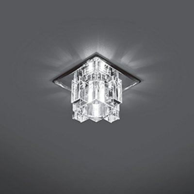 Светильник Gauss Crystal CR027, G9 Светильник Gauss Crystal CR027, G9Декоративные<br>Встраиваемые светильники – популярное осветительное оборудование, которое можно использовать в качестве основного источника или в дополнение к люстре. Они позволяют создать нужную атмосферу атмосферу и привнести в интерьер уют и комфорт. Интернет-магазин «Светодом» предлагает стильный встраиваемый светильник Gauss Crystal CR027. Данная модель достаточно универсальна, поэтому подойдет практически под любой интерьер. Перед покупкой не забудьте ознакомиться с техническими параметрами, чтобы узнать тип цоколя, площадь освещения и другие важные характеристики. Приобрести встраиваемый светильник Gauss Crystal CR027 в нашем онлайн-магазине Вы можете либо с помощью «Корзины», либо по контактным номерам. Мы развозим заказы по Москве, Екатеринбургу и остальным российским городам.<br><br>S освещ. до, м2: 3<br>Тип лампы: галогенная<br>Тип цоколя: G9<br>Количество ламп: 1<br>Ширина, мм: 95<br>MAX мощность ламп, Вт: 50<br>Диаметр врезного отверстия, мм: 50<br>Длина, мм: 95<br>Высота, мм: 70