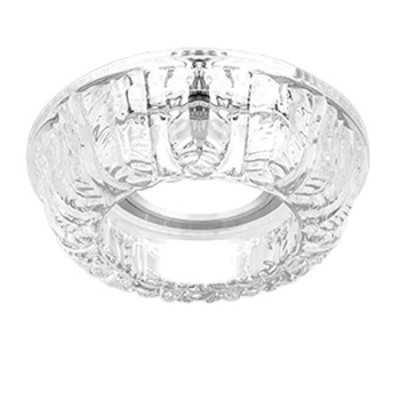 Светильник Gauss Glass CR055 Кристалл/Хром, Gu5.3 Светильник Gauss Glass CR055 Кристалл/Хром, Gu5.3Хрустальные<br>Встраиваемые светильники – популярное осветительное оборудование, которое можно использовать в качестве основного источника или в дополнение к люстре. Они позволяют создать нужную атмосферу атмосферу и привнести в интерьер уют и комфорт. Интернет-магазин «Светодом» предлагает стильный встраиваемый светильник Glass CR055. Данная модель достаточно универсальна, поэтому подойдет практически под любой интерьер. Перед покупкой не забудьте ознакомиться с техническими параметрами, чтобы узнать тип цоколя, площадь освещения и другие важные характеристики. Приобрести встраиваемый светильник Glass CR055 в нашем онлайн-магазине Вы можете либо с помощью «Корзины», либо по контактным номерам. Мы развозим заказы по Москве, Екатеринбургу и остальным российским городам.<br><br>S освещ. до, м2: 3<br>Тип лампы: галогенная/LED<br>Тип цоколя: GU5.3 (MR16)<br>Количество ламп: 1<br>MAX мощность ламп, Вт: 50<br>Диаметр, мм мм: 100<br>Диаметр врезного отверстия, мм: 65<br>Высота, мм: 65<br>Цвет арматуры: серебристый