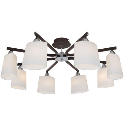 Citilux Астра CL138181 Люстра Citilux Астра CL138181 ЛюстраПотолочные<br>Эффектная, привлекающая внимание конструкция потолочной люстры Citilux CL138181 предназначена для создания яркого и направленного освещения для большой комнаты (площадью до 32 кв.м.) и придется по вкусу всем ценителям современных стилей оформления интерьера! Белые плафоны из выдувного стекла расположены по кругу и гармонично сочетаются с арматурой насыщенного коричневого оттенка. Датские дизайнеры отказались от добавления декоративных элементов, чтобы не перегружать и без того массивный светильник, поэтому образ получился «компактным» и идеально подходящим для помещения с невысоким потолком. Рекомендуем Вам в качестве дополнительной подсветки использовать несколько настенных бра из этой же серии, чтобы интерьер выглядел «завершенным» и элегантным.<br><br>Установка на натяжной потолок: Да<br>S освещ. до, м2: 32<br>Крепление: Планка<br>Тип лампы: накаливания / энергосбережения / LED-светодиодная<br>Тип цоколя: E14<br>Количество ламп: 8<br>MAX мощность ламп, Вт: 60<br>Диаметр, мм мм: 720<br>Размеры: Диаметр 72см, Высота 28см, Белое выдувное стекло<br>Высота, мм: 280<br>Оттенок (цвет): белый<br>Цвет арматуры: серебристый хром, венге