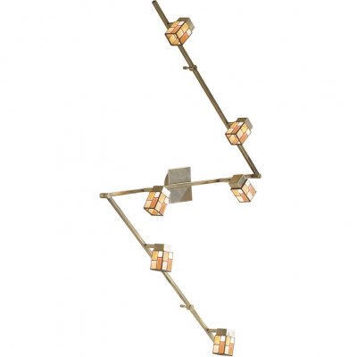 Citilux Латина CL514561 Светильник поворотный спот Citilux Латина CL514561 Светильник поворотный спотБолее 5 ламп<br>Также рекомендуем посмотреть другие споты и трек-системы из серии Латина. Спот CL514561 Ситилюкс - Дания из серии Латина - отличная возможность украсить абсолютно любое помещение или пространство.<br><br>S освещ. до, м2: 16<br>Тип лампы: галогенная / LED-светодиодная<br>Тип цоколя: G9<br>Количество ламп: 6<br>Ширина, мм: 3 * 600<br>MAX мощность ламп, Вт: 40<br>Размеры: Техника Тиффани, Ширина 3х60см, Глубина 16см, Размер головки 9см.<br>Расстояние от стены, мм: 160<br>Поверхность арматуры: матовый<br>Цвет арматуры: бронзовый