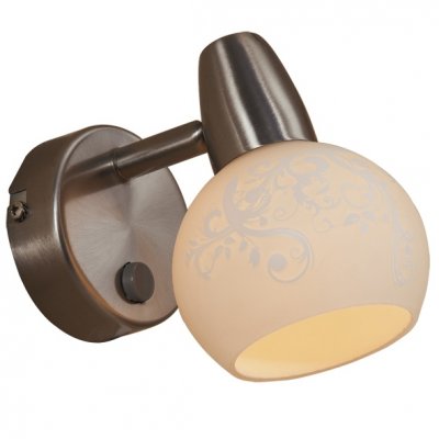 Citilux Соната CL520511 Светильник поворотный спот Citilux Соната CL520511 Светильник поворотный спотОдиночные<br>Светильник-спот – это преумноженные выгода и удобство! Главный расчёт здесь делается на практичную функциональность подобного изделия. Предлагаем обратить внимание на спот Citilux CL520511, доставленный прямиком от датских производителей. Он модный, стильный и солидный! Конструкция изделия имеет лаконичный размер и наделена поворотным элементом для регулирования направления световых потоков в разные стороны. Проверенное удобство в дизайне современного интерьера! Молочно-белое стекло плафона округлой формы украшено изящным орнаментом, наполняющим дизайнерское творение особым шармом и элегантностью. Спот Citilux CL520511 в стиле модерн – прекрасное приобретение для модного интерьера!<br><br>S освещ. до, м2: 4<br>Тип лампы: накал-я - энергосбер-я<br>Тип цоколя: E14<br>Количество ламп: 1<br>Ширина, мм: 90<br>MAX мощность ламп, Вт: 60<br>Диаметр, мм мм: 80<br>Размеры: С выключателем, Диаметр основания 8см, Размер головки 11,5см, Выдувное молочнобелое стекло с узором<br>Расстояние от стены, мм: 150<br>Поверхность арматуры: матовый<br>Цвет арматуры: серебристый
