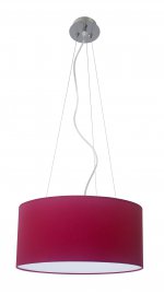 Подвесной светильник Crocus Glade S1 01 03g, металл(никель/сатин)/ткань(бордо),?40/Н20см,1х Е27/60W