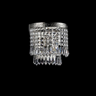 Светильник бра Maytoni DIA784-WL-01-N Fabric Светильник бра Maytoni DIA784-WL-01-N FabricХрустальные<br><br><br>Тип лампы: Накаливания / энергосбережения / светодиодная<br>Тип цоколя: E27<br>Количество ламп: 1<br>Ширина, мм: 185<br>MAX мощность ламп, Вт: 60<br>Глубина, мм: 125<br>Оттенок (цвет): серебристый никель<br>Цвет арматуры: серебристый никель