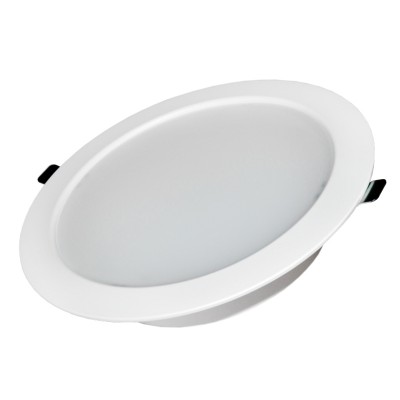 Светильник даунлайт 30W Aberlicht DL-30/90 WW белый корпус IP54 технический свет Светильник даунлайт 30W Aberlicht DL-30/90 WW белый корпус IP54 технический светДаунлайты<br>Светодиодный встраиваемый светильник ABERLICHT DL-30/90 IP54 WHITE с матовым рассеивателем 90 градусов. Цвет корпуса — белый. Идеальная замена люминесцентных светильников мощностью 35-60 Вт и светильников МГЛ 70 Вт.<br> Основное предназначение: освещение коммерческих и бытовых помещений, душевых, козырьков зданий, архитектурная подсветка зданий, освещение входных групп. В комплекте: светильник, драйвер, крепление светильника. Устанавливается в потолки типа: армстронг, гипсокартон, реечный потолок, грильято.<br><br>Тип лампы: LED<br>MAX мощность ламп, Вт: 30<br>Диаметр, мм мм: 230<br>Диаметр врезного отверстия, мм: 190<br>Высота, мм: 50<br>Цвет арматуры: белый