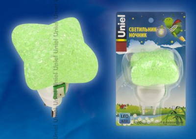 UNIEL DTL-309 Звездочка/GREEN/1LED/0,1W Светильник-ночник. UNIEL DTL-309 Звездочка/GREEN/1LED/0,1W Светильник-ночник.Ночники<br><br>