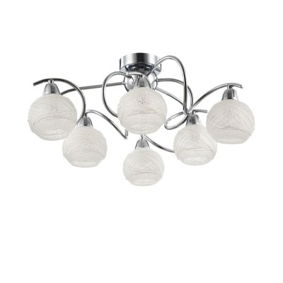 Люстра Freya FR5163-PL-06-CH Orin Люстра Freya FR5163-PL-06-CH OrinПотолочные<br><br><br>Установка на натяжной потолок: Ограничено<br>S освещ. до, м2: 12<br>Тип лампы: Накаливания / энергосбережения / светодиодная<br>Тип цоколя: E14<br>Количество ламп: 6<br>MAX мощность ламп, Вт: 40<br>Диаметр, мм мм: 510<br>Высота, мм: 170<br>Оттенок (цвет): серебристый никель<br>Цвет арматуры: серебристый хром