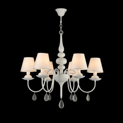 Люстра Freya FR5756-PL-06-W Eliza Люстра Freya FR5756-PL-06-W ElizaПодвесные<br><br><br>S освещ. до, м2: 12<br>Тип лампы: Накаливания / энергосбережения / светодиодная<br>Тип цоколя: E14<br>Цвет арматуры: Белый<br>Количество ламп: 6<br>Диаметр, мм мм: 752<br>Высота, мм: 625 - 1225<br>MAX мощность ламп, Вт: 40