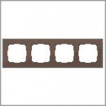 Рамка на 4 поста (коричневый алюминий) WL11-Frame-04 Werkel