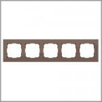 Рамка на 5 постов (коричневый алюминий) WL11-Frame-05 Werkel