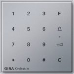Gira TX-44 Алюминий Цифровой кодовый замок (G260565)