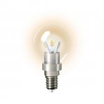 Лампа Gauss LED P45 Globe Crystal clear 3W E14 2700K НА105201103