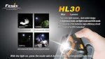 Фонарь Fenix HL30 серо-зеленый с батарейкой