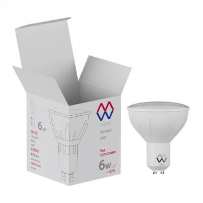 Лампа Mw-light LBMW10GU01 Лампа Mw-light LBMW10GU01Зеркальные Gu10<br>В интернет-магазине «Светодом» можно купить не только люстры и светильники, но и лампочки. В нашем каталоге представлены светодиодные, галогенные, энергосберегающие модели и лампы накаливания. В ассортименте имеются изделия разной мощности, поэтому у нас Вы сможете приобрести все необходимое для освещения. Лампа Mw-light LBMW10GU01 обеспечит отличное качество освещения. При покупке ознакомьтесь с параметрами в разделе «Характеристики», чтобы не ошибиться в выборе. Там же указано, для каких осветительных приборов Вы можете использовать лампу Mw-light LBMW10GU01Mw-light LBMW10GU01. Для оформления покупки воспользуйтесь «Корзиной». При наличии вопросов Вы можете позвонить нашим менеджерам по одному из контактных номеров. Мы доставляем заказы в Москву, Екатеринбург и другие города России.<br><br>Цветовая t, К: 2700<br>Тип лампы: LED - светодиодная<br>Тип цоколя: GU10<br>MAX мощность ламп, Вт: 6<br>Диаметр, мм мм: 50<br>Высота, мм: 60