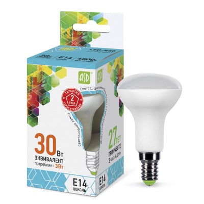 Лампа светодиодная LED-R50-standard 5.0Вт 160-260В Е14 4000К ASD Лампа светодиодная LED-R50-standard 5.0Вт 160-260В Е14 4000К ASDЗеркальные E27, E14<br>В интернет-магазине «Светодом» можно купить не только люстры и светильники, но и лампочки. В нашем каталоге представлены светодиодные, галогенные, энергосберегающие модели и лампы накаливания. В ассортименте имеются изделия разной мощности, поэтому у нас Вы сможете приобрести все необходимое для освещения. Лампа LED-R50-standard 5.0Вт 160-260В Е14 4000К ASD обеспечит отличное качество освещения. При покупке ознакомьтесь с параметрами в разделе «Характеристики», чтобы не ошибиться в выборе. Там же указано, для каких осветительных приборов Вы можете использовать лампу LED-R50-standard 5.0Вт 160-260В Е14 4000К ASDLED-R50-standard 5.0Вт 160-260В Е14 4000К ASD. Для оформления покупки воспользуйтесь «Корзиной». При наличии вопросов Вы можете позвонить нашим менеджерам по одному из контактных номеров. Мы доставляем заказы в Москву, Екатеринбург и другие города России.<br><br>Цветовая t, К: 4000<br>Тип лампы: LED<br>Тип цоколя: E14<br>MAX мощность ламп, Вт: 5<br>Диаметр, мм мм: 40<br>Высота, мм: 80