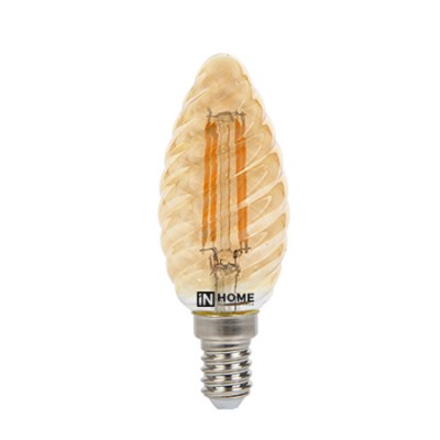 Лампа светодиодная LED-СВЕЧА ВИТАЯ-deco 7Вт 230В Е14 3000К 630Лм золотистая IN HOME Лампа светодиодная LED-СВЕЧА ВИТАЯ-deco 7Вт 230В Е14 3000К 630Лм золотистая IN HOMEВ виде свечи<br>В интернет-магазине «Светодом» можно купить не только люстры и светильники, но и лампочки. В нашем каталоге представлены светодиодные, галогенные, энергосберегающие модели и лампы накаливания. В ассортименте имеются изделия разной мощности, поэтому у нас Вы сможете приобрести все необходимое для освещения. Лампа LED-СВЕЧА ВИТАЯ-deco 7Вт 230В Е14 3000К 630Лм золотистая IN HOME обеспечит отличное качество освещения. При покупке ознакомьтесь с параметрами в разделе «Характеристики», чтобы не ошибиться в выборе. Там же указано, для каких осветительных приборов Вы можете использовать лампу LED-СВЕЧА ВИТАЯ-deco 7Вт 230В Е14 3000К 630Лм золотистая IN HOMELED-СВЕЧА ВИТАЯ-deco 7Вт 230В Е14 3000К 630Лм золотистая IN HOME. Для оформления покупки воспользуйтесь «Корзиной». При наличии вопросов Вы можете позвонить нашим менеджерам по одному из контактных номеров. Мы доставляем заказы в Москву, Екатеринбург и другие города России.<br><br>Цветовая t, К: 3000<br>Тип лампы: LED<br>Тип цоколя: E14<br>MAX мощность ламп, Вт: 7<br>Диаметр, мм мм: 35<br>Высота, мм: 100
