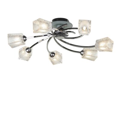 Люстра Lussole Lsc-9003-07 Люстра Lussole Lsc-9003-07Потолочные<br>Интерьер, оформленный в современном стиле, отличается оригинальными вещами, использованием металла, стекла и отказом от «привычных» образов. Все эти особенности полностью воплощены в потолочной люстре Lussole lsc-9003-07! «Минималистичная» конструкция без «утяжеляющих» декоративных элементов украшена эффектными плафонами, напоминающими цельные кристаллы, покрытые «изморозью». Создаваемое освещение получается равномерно ярким и насыщенным по всему пространству площадью до 19 кв.м. Люстра великолепно «впишется» в гостиную, зал, кухню-столовую – любую большую комнату. Дополнят общую «линию» стиля настенные бра из этой же серии.<br><br>Установка на натяжной потолок: Ограничено<br>S освещ. до, м2: 19<br>Крепление: Планка<br>Тип лампы: галогенная / LED-светодиодная<br>Тип цоколя: G9<br>Количество ламп: 7<br>MAX мощность ламп, Вт: 40<br>Цвет арматуры: серебристый