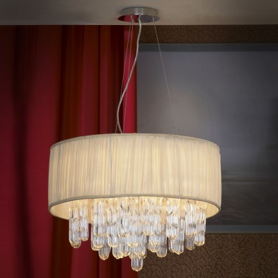 Люстра Lussole Lsc-9503-07 Люстра Lussole Lsc-9503-07Подвесные<br>Компания «Светодом» предлагает широкий ассортимент люстр от известных производителей. Представленные в нашем каталоге товары выполнены из современных материалов и обладают отличным качеством. Благодаря широкому ассортименту Вы сможете найти у нас люстру под любой интерьер. Мы предлагаем как классические варианты, так и современные модели, отличающиеся лаконичностью и простотой форм. Стильная люстра Lussole LSC-9503-07 станет украшением любого дома. Эта модель от известного производителя не оставит равнодушным ценителей красивых и оригинальных предметов интерьера. Люстра Lussole LSC-9503-07 обеспечит равномерное распределение света по всей комнате. При выборе обратите внимание на характеристики, позволяющие приобрести наиболее подходящую модель. Купить понравившуюся люстру по доступной цене Вы можете в интернет-магазине «Светодом».<br><br>Установка на натяжной потолок: Да<br>S освещ. до, м2: 18<br>Крепление: Планка<br>Тип лампы: накаливания / энергосбережения / LED-светодиодная<br>Тип цоколя: e14<br>Количество ламп: 7<br>MAX мощность ламп, Вт: 40<br>Диаметр, мм мм: 550мм<br>Высота, мм: 1200мм<br>Оттенок (цвет): бежевый<br>Цвет арматуры: серебристый