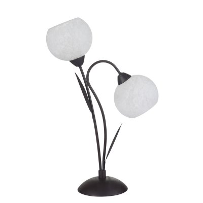 Светильник настольный Lussole lsf-6294-02 Светильник настольный Lussole lsf-6294-02Тиффани<br>Настольная лампа Lussole LSF-6294-02 Bagheria обладает настолько необычной для этих видов светильников формой, что всегда будет выделяться на Вашем журнальном или рабочем столе! Два круглых белых плафона напоминают цветочные бутоны на элегантно изогнутых «стеблях». Их оригинальное расположение не только выглядит изящно, но также очень удобно и функционально, т.к. одновременно создается направленная подсветка горизонтальной поверхности (например, прикроватной тумбочки) и общая подсветка окружающего пространства. Лампа поможет создать вокруг себя творческую обстановку, способствующую плодотворной работе и вдохновению, поэтому легко может использоваться и в детской комнате при выполнении ребенком домашних заданий.<br><br>S освещ. до, м2: 6<br>Тип лампы: накаливания / энергосбережения / LED-светодиодная<br>Тип цоколя: E14<br>Количество ламп: 2<br>Ширина, мм: 160<br>MAX мощность ламп, Вт: 40<br>Длина, мм: 300<br>Высота, мм: 510<br>Цвет арматуры: коричневый