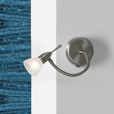 Светильник Lussole LSL-0310-01 Venezia никель Светильник Lussole LSL-0310-01 Venezia никельГибкие<br>Благодаря настенному бра Lussole LSL-0310-01 Вы сможете в различных вариациях играть с направлением света. Конструкция изделия наделения гибким основанием для определения необходимого вектора сияния в каждый отдельный момент времени. Если Вы решили обуютить одну из зон своего пространства, как комфортный очаг для отдыха и уединения, то бра Lussole LSL-0310-01 – прекрасное решение! Основание и изгибы изделия сделаны под оттенок матового серебра, который мягко отражает свет. Плафон бра создан из матового стекла, гармонично сочетающегося с подобранной цветовой палитрой. Галогенная лампа в комплекте прослужит Вам долгие неугасающие годы. Бра Lussole LSL-0310-01 – это торжество гибкости!<br><br>S освещ. до, м2: 4<br>Тип лампы: галогенная / LED-светодиодная<br>Тип цоколя: G9<br>Количество ламп: 1<br>Ширина, мм: 130 - 340<br>MAX мощность ламп, Вт: 40<br>Расстояние от стены, мм: 410<br>Высота, мм: 130 - 360<br>Цвет арматуры: серый