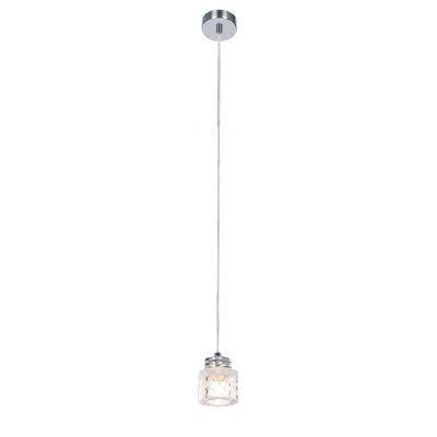 Светильник подвесной Lussole lsn-5106-01 Светильник подвесной Lussole lsn-5106-01Одиночные<br>Подвесной светильник Lussole lsn-5106-01 предназначен для подсветки небольшой по площади (до 3 кв.м.) зоны с высоким потолком. Он выполнен в «минималистичном» стиле, без «утяжеляющих» декоративных элементов, поэтому прекрасно впишется в любой современный интерьер. Стеклянный плафон украшен «ненавязчивым» рисунком, напоминающим льдинки, и станет элегантным украшением комнаты. Добавьте в интерьер настенные бра, встраиваемые светильники и люстру из этой же серии, и пространство преобразится, став «цельным», гармоничным и «законченным».<br><br>Установка на натяжной потолок: Да<br>S освещ. до, м2: 3<br>Крепление: Крюк<br>Тип лампы: галогенная / LED-светодиодная<br>Тип цоколя: G9<br>Количество ламп: 1<br>MAX мощность ламп, Вт: 40<br>Диаметр, мм мм: 80<br>Высота, мм: 1150<br>Цвет арматуры: серебристый