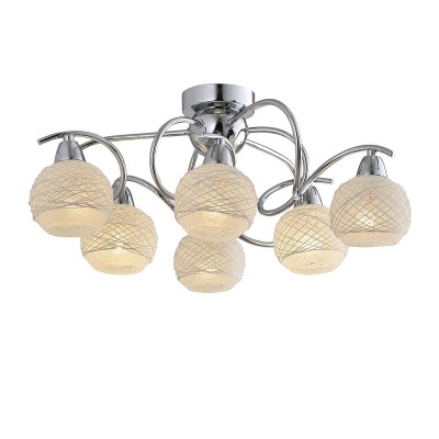 Светильник Lussole Loft LSP-9902 Светильник Lussole Loft LSP-9902Потолочные<br><br><br>Установка на натяжной потолок: Да<br>S освещ. до, м2: 12<br>Тип лампы: Накаливания / энергосбережения / светодиодная<br>Тип цоколя: E14<br>Количество ламп: 6<br>MAX мощность ламп, Вт: 40<br>Диаметр, мм мм: 620<br>Высота, мм: 250