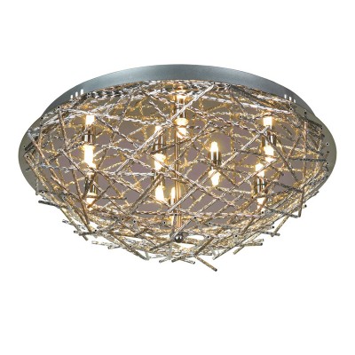 Светильник Lussole LSQ-0602-09 Светильник Lussole LSQ-0602-09Круглые<br>Светильник Lussole LSQ-0602-09 обладает достоинствами, которые делают его идеально подходящим практически для всех современных стилей интерьера! Необычный плафон, выполненный в виде металлической «сетки», привлекает внимание, заставляя вновь и вновь поднимать к себе восхищенный взгляд. Небольшое потолочное крепление и отсутствие декоративных элементов, «утяжеляющих» конструкцию, создают ощущение легкости и наполненности воздухом, что особенно важно для помещения с невысоким потолком. Галогенные лампы имеют длительный срок службы, высокую яркость, и безопасны для здоровья и окружающей среды. Рекомендуем Вам использовать светильник в качестве потолочного и «добавить» к нему несколько осветительных приборов из этой же серии с меньшей мощностью в качестве настенных бра, чтобы интерьер выглядел уютным и «цельным».<br><br>S освещ. до, м2: 24<br>Тип лампы: галогенная / LED-светодиодная<br>Тип цоколя: G9<br>Количество ламп: 9<br>MAX мощность ламп, Вт: 40<br>Диаметр, мм мм: 500<br>Высота, мм: 200