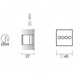 Встраиваемый светильник Linea Light 86136 Kuar