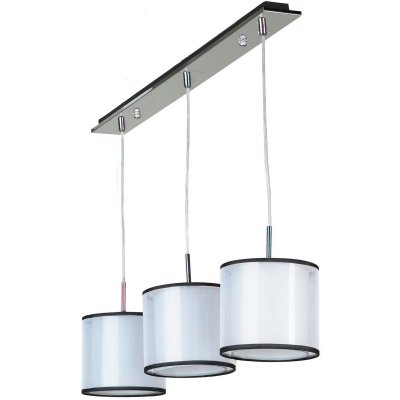 Светильник Lussole Lsf-2206-03 Светильник Lussole Lsf-2206-03Тройные<br>Подвесной светильник Lussole Lsf-2206-03 - великолепный экземпляр итальянского мастерства, в котором воплотились лучшие характеристики стиля «модерн»: броская, запоминающая конструкция, «металлические» элементы, современные цветовые оттенки! Три цилиндрических плафона, выполненные из плотной ткани, создают направленное, комфортное для зрения освещение на площади до 9 кв.м. «Вытянутая» конструкция наиболее выигрышно будет смотреться при подсветке похожей по форме поверхности, например, прямоугольного стола, барной стойки или кровати. Рекомендуем Вам в оформлении комнаты использовать также настенные бра, настольную лампу, люстру и торшер из этой же серии, чтобы интерьер выглядел по-дизайнерски профессиональным и совершенным.<br><br>S освещ. до, м2: 9<br>Тип лампы: накаливания / энергосбережения / LED-светодиодная<br>Тип цоколя: e27<br>Количество ламп: 3<br>Ширина, мм: 180мм<br>MAX мощность ламп, Вт: 60<br>Длина, мм: 800мм<br>Высота, мм: 1200мм<br>Оттенок (цвет): белый<br>Цвет арматуры: серебристый