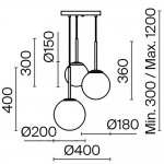 Подвесной светильник Maytoni MOD321PL-03B Basic form