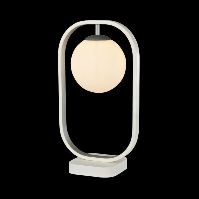Настольная лампа Maytoni MOD431-TL-01-WS Avola Настольная лампа Maytoni MOD431-TL-01-WS AvolaХай тек<br><br><br>Тип лампы: галогенная/LED<br>Тип цоколя: G9<br>Количество ламп: 1<br>Ширина, мм: 230<br>MAX мощность ламп, Вт: 40<br>Глубина, мм: 25<br>Высота, мм: 395<br>Цвет арматуры: белый/серебристый