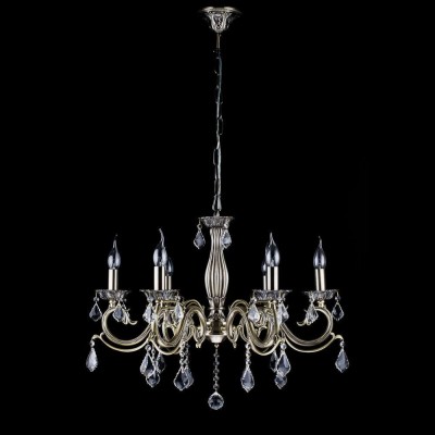 Люстра Maytoni ARM245-06-R Bronze 4 Люстра Maytoni ARM245-06-R Bronze 4Подвесные<br>Великолепную подвесную люстру с шестью декоративными лампами предлагает купить немецкий производитель осветительных приборов, компания Maytoni. На фотографии видно, что её изящно изогнутая арматура цвета бронзы и обилие хрустальных подвесов создают привлекательную композицию, которую фирма Майтони предлагает вам по низкой цене. Шесть ламп подвесной люстры Maytoni Bronze ARM245-06-R имеют общую мощность 360 ватт, чего достаточно для освещения даже большой по размерам комнаты. При невысокой стоимости светильника Вы получаете оригинальный и стильный осветительный прибор.<br><br>Установка на натяжной потолок: Да<br>S освещ. до, м2: 24<br>Крепление: Крюк<br>Тип лампы: накаливания / энергосбережения / LED-светодиодная<br>Тип цоколя: E14<br>Количество ламп: 6<br>MAX мощность ламп, Вт: 60<br>Диаметр, мм мм: 670<br>Длина цепи/провода, мм: 600<br>Высота, мм: 530<br>Цвет арматуры: бронзовый