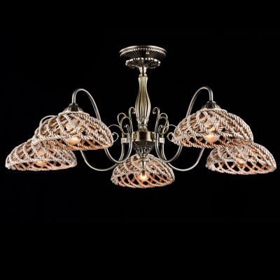 Светильник Maytoni CL1010-05-R Rubber Светильник Maytoni CL1010-05-R RubberПотолочные<br>Компания «Светодом» предлагает широкий ассортимент люстр от известных производителей. Представленные в нашем каталоге товары выполнены из современных материалов и обладают отличным качеством. Благодаря широкому ассортименту Вы сможете найти у нас люстру под любой интерьер. Мы предлагаем как классические варианты, так и современные модели, отличающиеся лаконичностью и простотой форм. <br>Стильная люстра Maytoni CL1010-05-R станет украшением любого дома. Эта модель от известного производителя не оставит равнодушным ценителей красивых и оригинальных предметов интерьера. Люстра Maytoni CL1010-05-R обеспечит равномерное распределение света по всей комнате. При выборе обратите внимание на характеристики, позволяющие приобрести наиболее подходящую модель. <br>Купить понравившуюся люстру по доступной цене Вы можете в интернет-магазине «Светодом». Мы предлагаем доставку не только по Москве и Екатеринбурге, но и по всей России.<br><br>Установка на натяжной потолок: Да<br>S освещ. до, м2: 15<br>Крепление: Планка<br>Тип товара: Люстра<br>Скидка, %: 16<br>Тип лампы: накаливания / энергосберегающая / светодиодная<br>Тип цоколя: E27<br>Количество ламп: 5<br>MAX мощность ламп, Вт: 60<br>Диаметр, мм мм: 850<br>Высота, мм: 340<br>Цвет арматуры: бронзовый<br>Общая мощность, Вт: 300