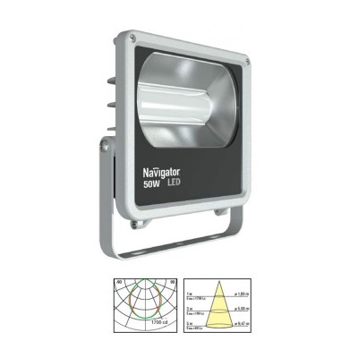 Светильник Navigator 71 319 NFL-M-50-6K-IP65-LED Светильник Navigator 71 319 NFL-M-50-6K-IP65-LEDCветодиодные<br>Светодиодные прожекторы NFL-M-LED являются энергоэффективным аналогом стандартных галогенных прожекторов. <br>Основные преимущества:<br><br>Обладает<br> степенью защиты от пыли и влаги IP65, подходит как для внутреннего, так<br> и для наружного использования. Предназначен для освещения фасадов <br>зданий, внутренних дворов, садов, оград, гаражей, складских помещений, <br>рекламных стендов, вывесок, витрин и проч.;<br>Компактный алюминиевый корпус с увеличенной площадью рассеивания;<br>Специальный матовый рассеиватель закрывающий светодиоды, снижает уровень слепимости;<br>Алюминиевый рефлектор обеспечивает мощный направленный свет;<br>Коэффициент цветопередачи Ra gt; 75;<br>Надёжный драйвер с коэффициентом мощности gt; 0.9;<br>Отсутствие мерцания и пульсаций светового потока;<br>Широкий диапазон рабочих температур (от -30 до + 40 °С);<br>Широкий диапазон рабочих напряжений (от 165 до 265В);<br>Удобство монтажа;<br>Срок службы более 30 000 часов.<br>Гарантия 2 года<br><br>Тип товара: Светильник<br>Цветовая t, К: 6000<br>Тип лампы: LED<br>Тип цоколя: LED<br>Ширина, мм: 216<br>MAX мощность ламп, Вт: 50<br>Длина, мм: 60<br>Высота, мм: 230