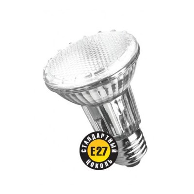 Лампа галогенная Navigator 94 228 PAR20 50W E27 230V 2000h Лампа галогенная Navigator 94 228 PAR20 50W E27 230V 2000hС отражателем<br>Navigator NH-PAR20, NH-PAR30 - галогенные лампы с алюминиевым отражателем и защитным стеклом. Обеспечивают возможность эксплуатации от сетевого напряжения 220-240 вольт без использования понижающего трансформатора. Колба лампы изготовлена из кварцевого стекла с добавками, экранирующими УФ-излучение. Защитное стекло обеспечивает безопасность эксплуатации лампы, предохраняя внутреннюю капсулу и отражатель от попадания пыли. Лампа NH-PAR20 – с отражателем диаметром 64мм и цоколем Е27. Лампа NH-PAR30 – с отражателем диаметром 95мм и цоколем Е27. Цветовая температура излучаемого света около 3000К. Средний срок службы – 2000 часов.<br><br>Тип лампы: галогенная<br>Тип цоколя: E27<br>MAX мощность ламп, Вт: 50<br>Диаметр, мм мм: 64
