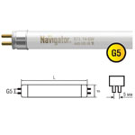 Лампа люминесцентная Navigator 94 112 NTL-T4-08-860-G5